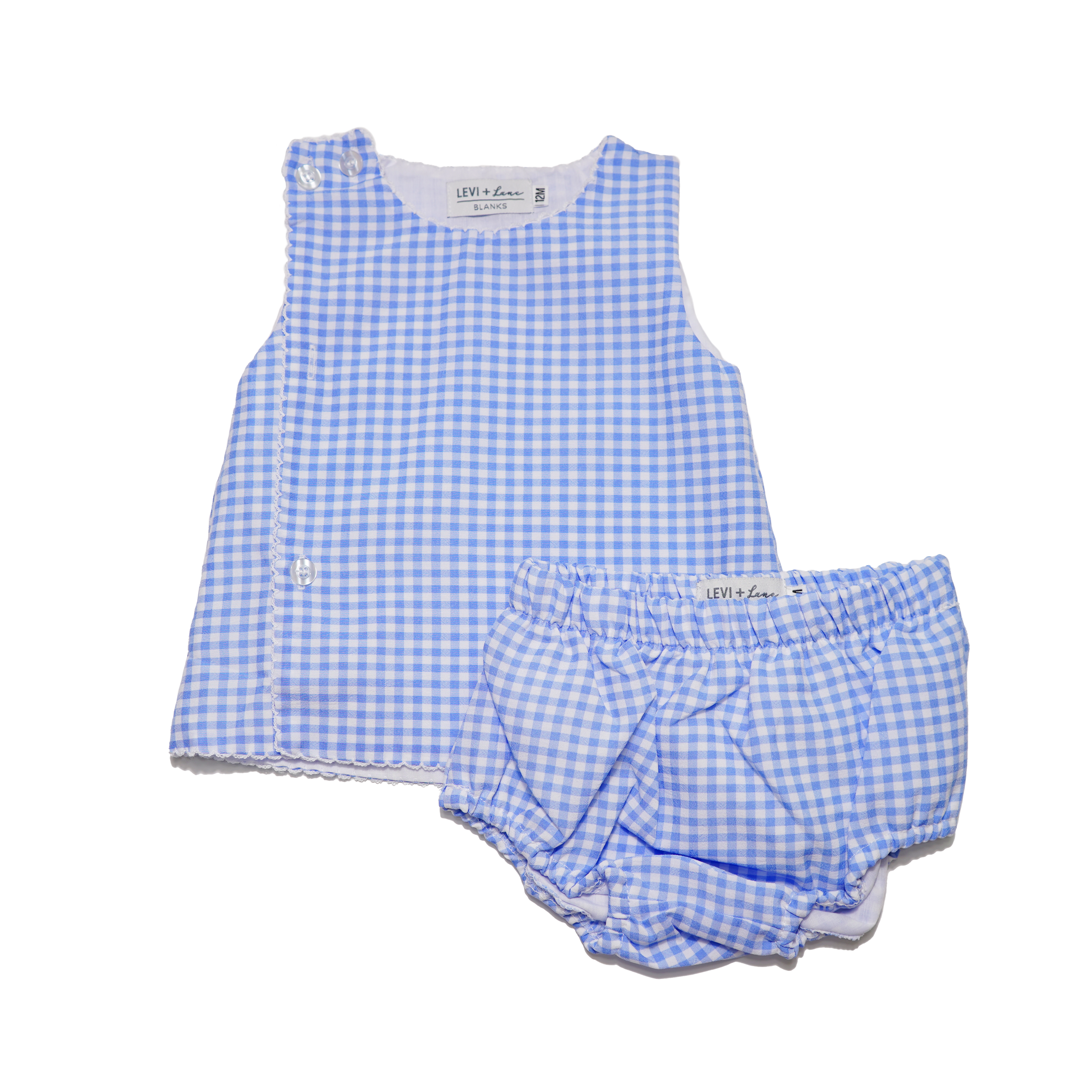 Gingham Diaper Set