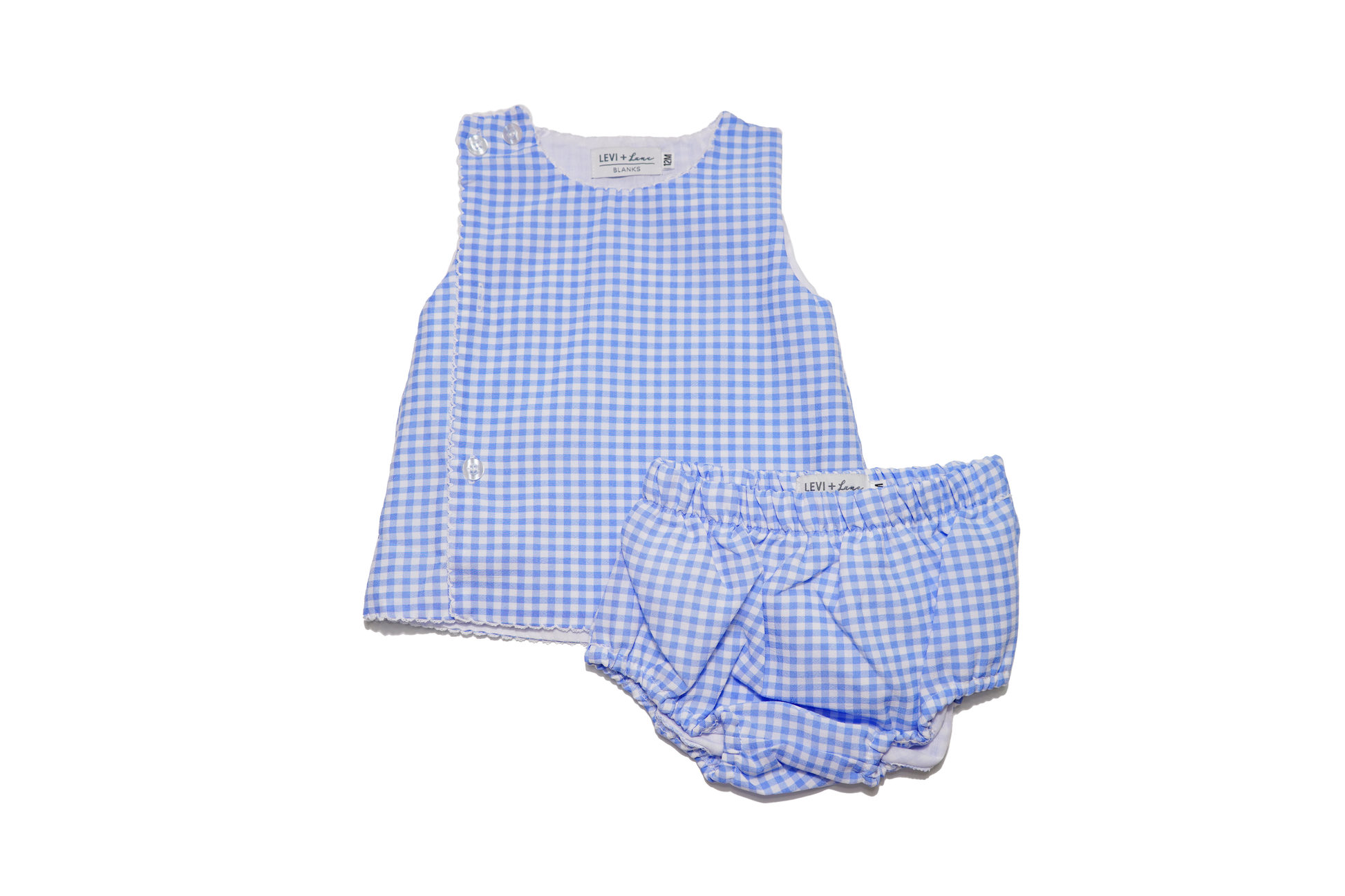 Gingham Diaper Set