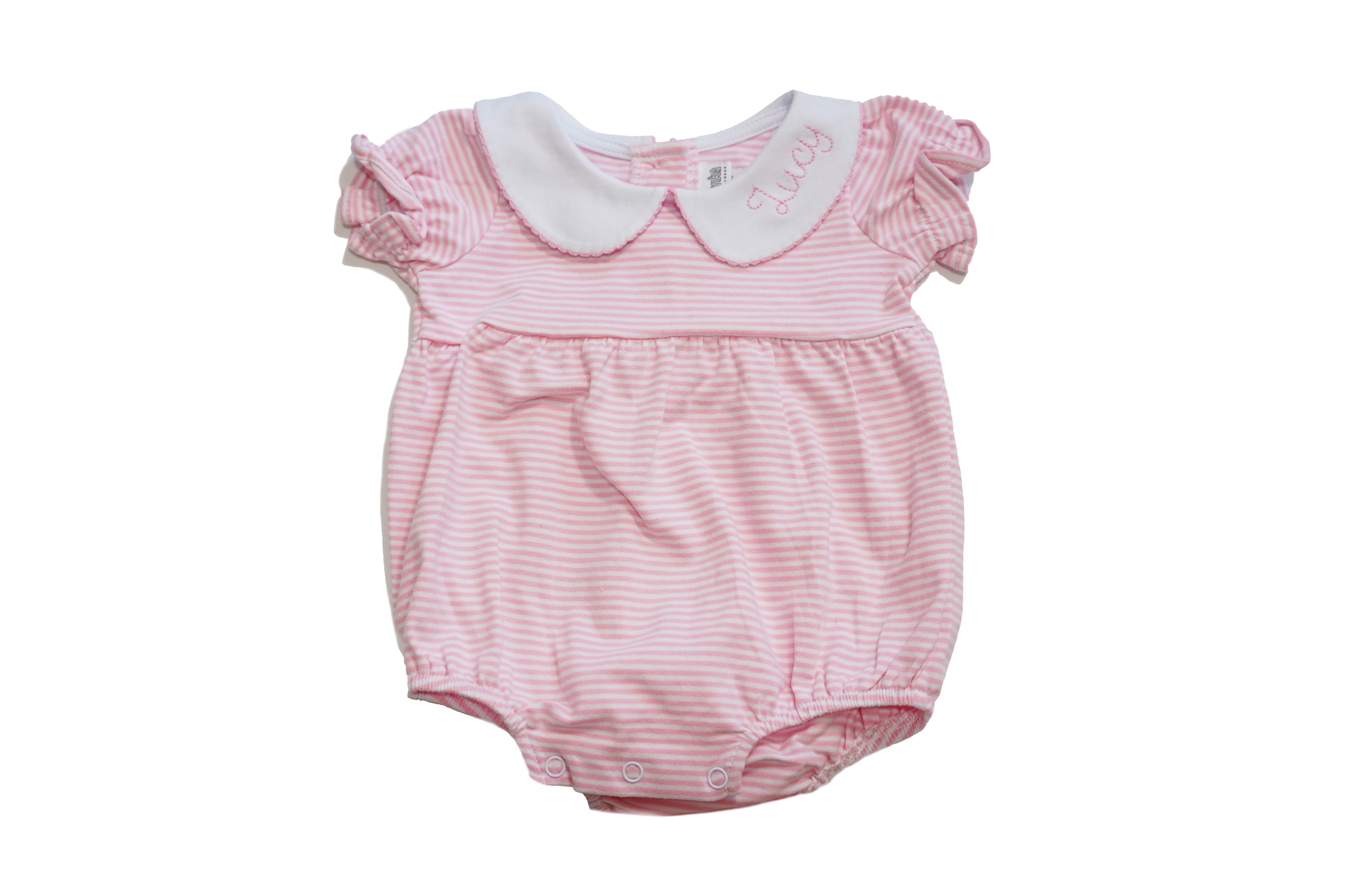 Knit Stripe Peter Pan Collar Bubble