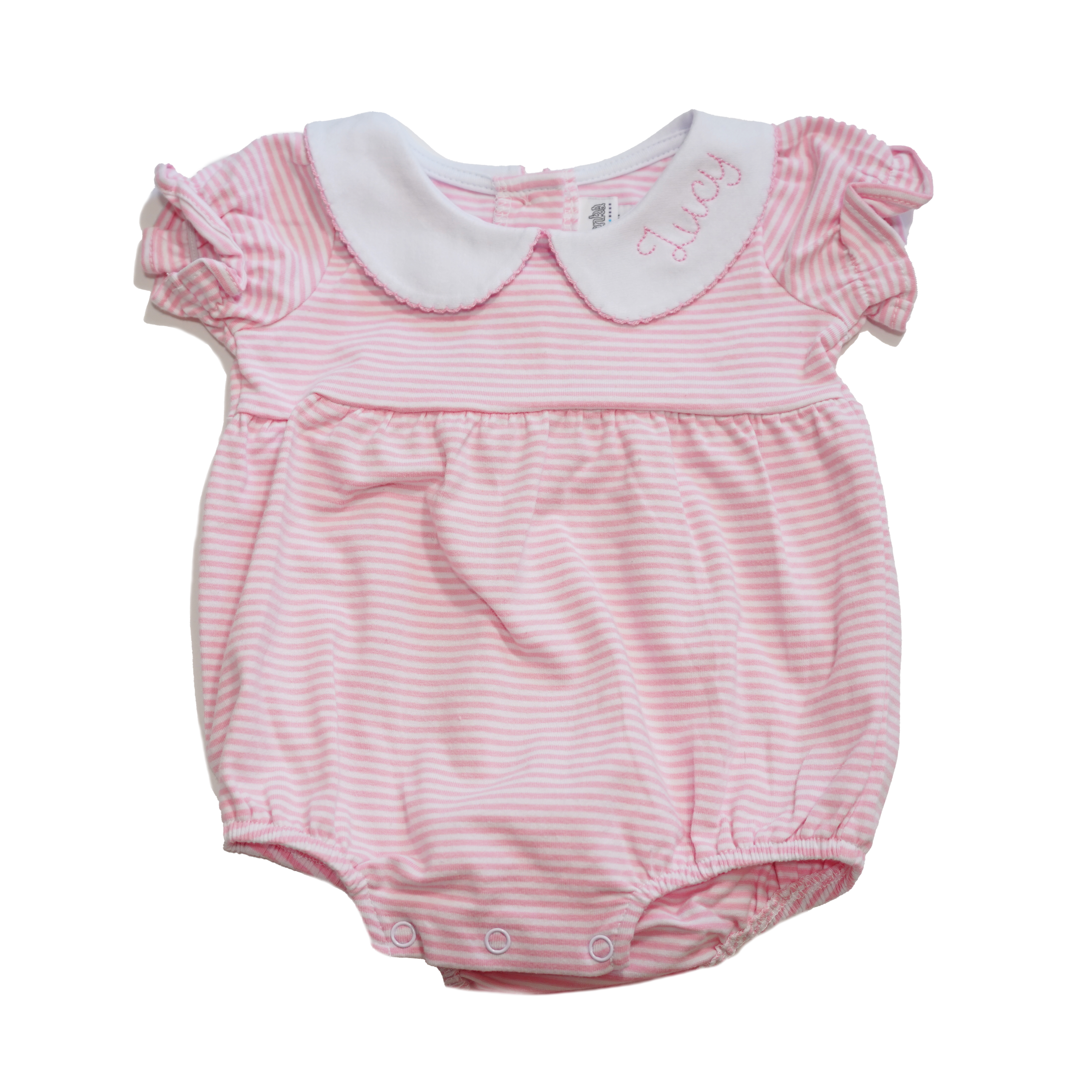 Knit Stripe Peter Pan Collar Bubble