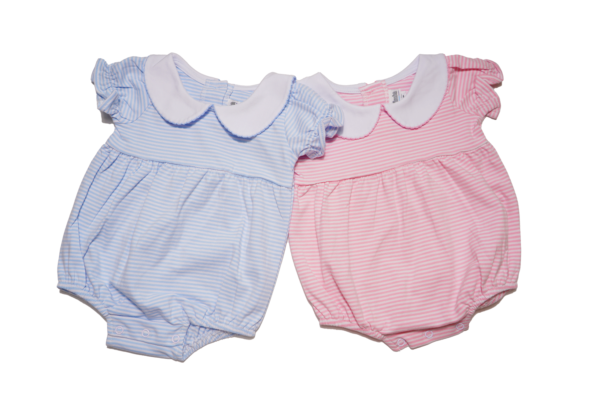 Knit Stripe Peter Pan Collar Bubble