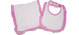 Gingham Ruffe Burp and Bib