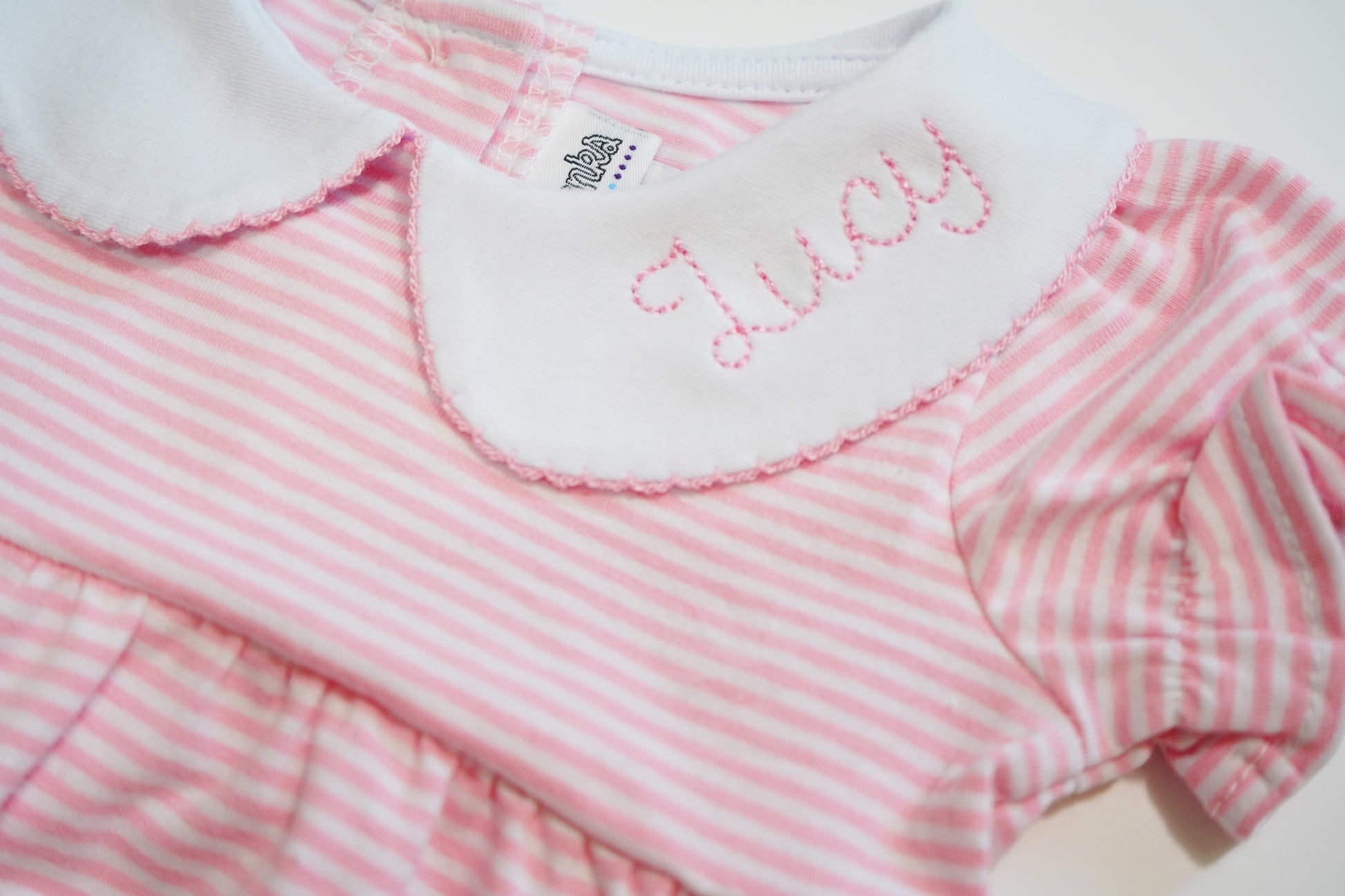 Knit Stripe Peter Pan Collar Bubble