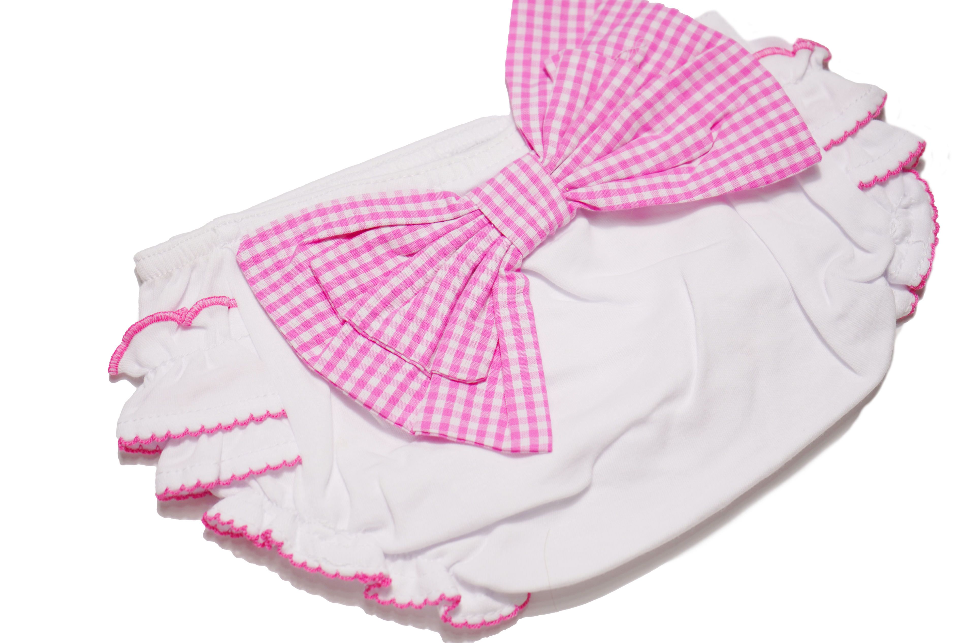 Gingham Bow Diaper Cover