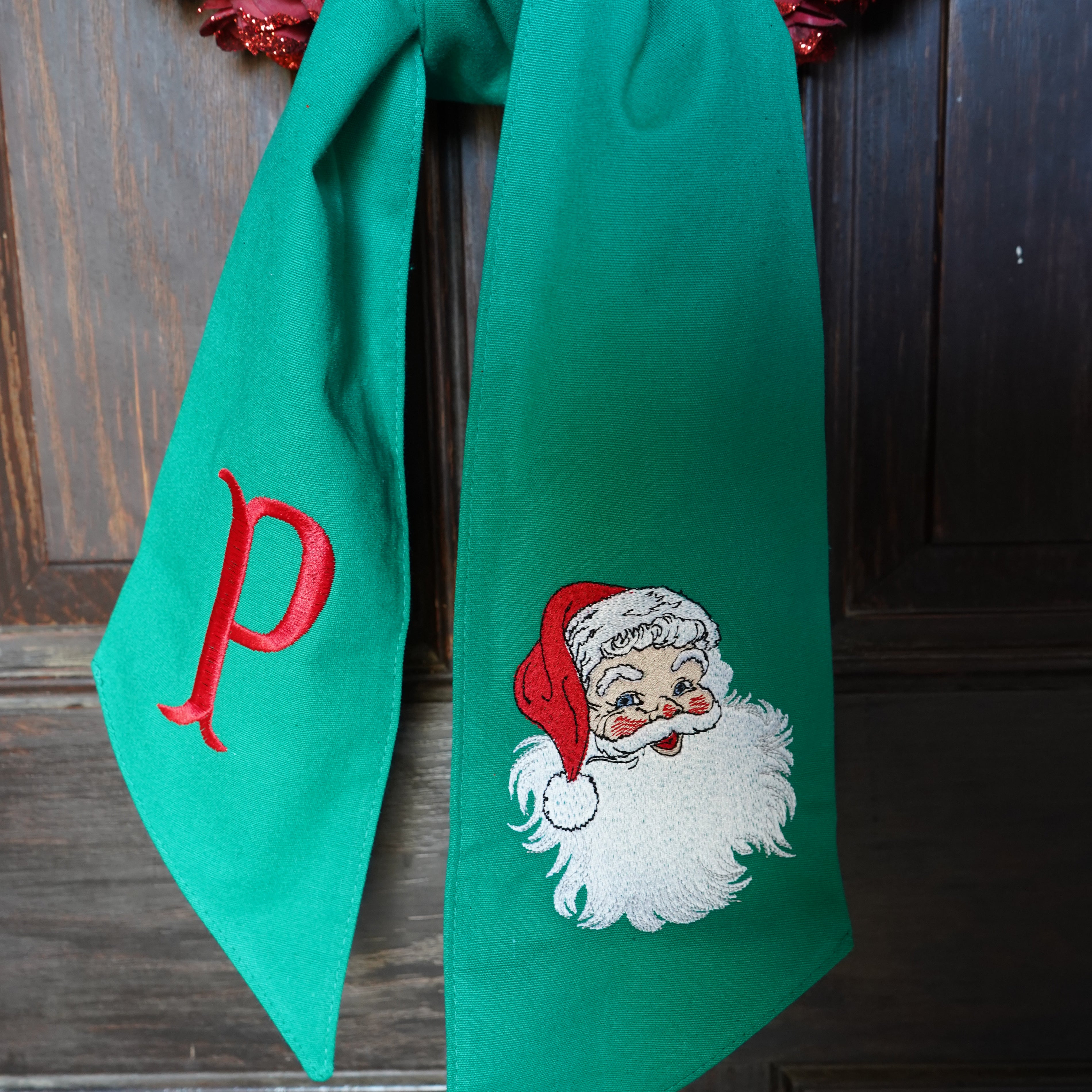 Holiday Wreath Sash