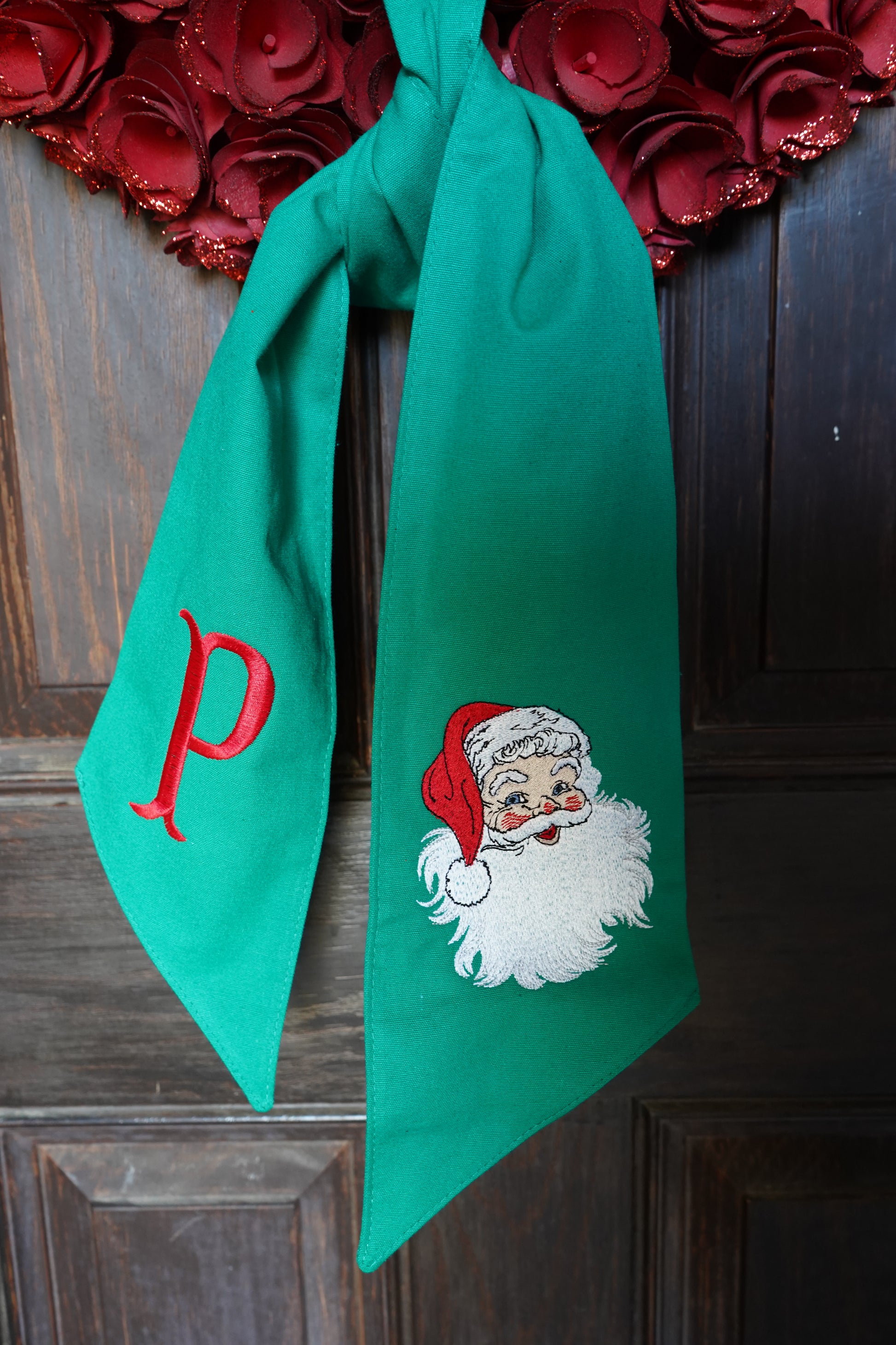 Holiday Wreath Sash